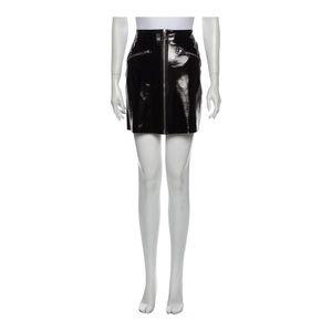 Maje, black faux leather mini skirt, Women size 2, brandnew with tags